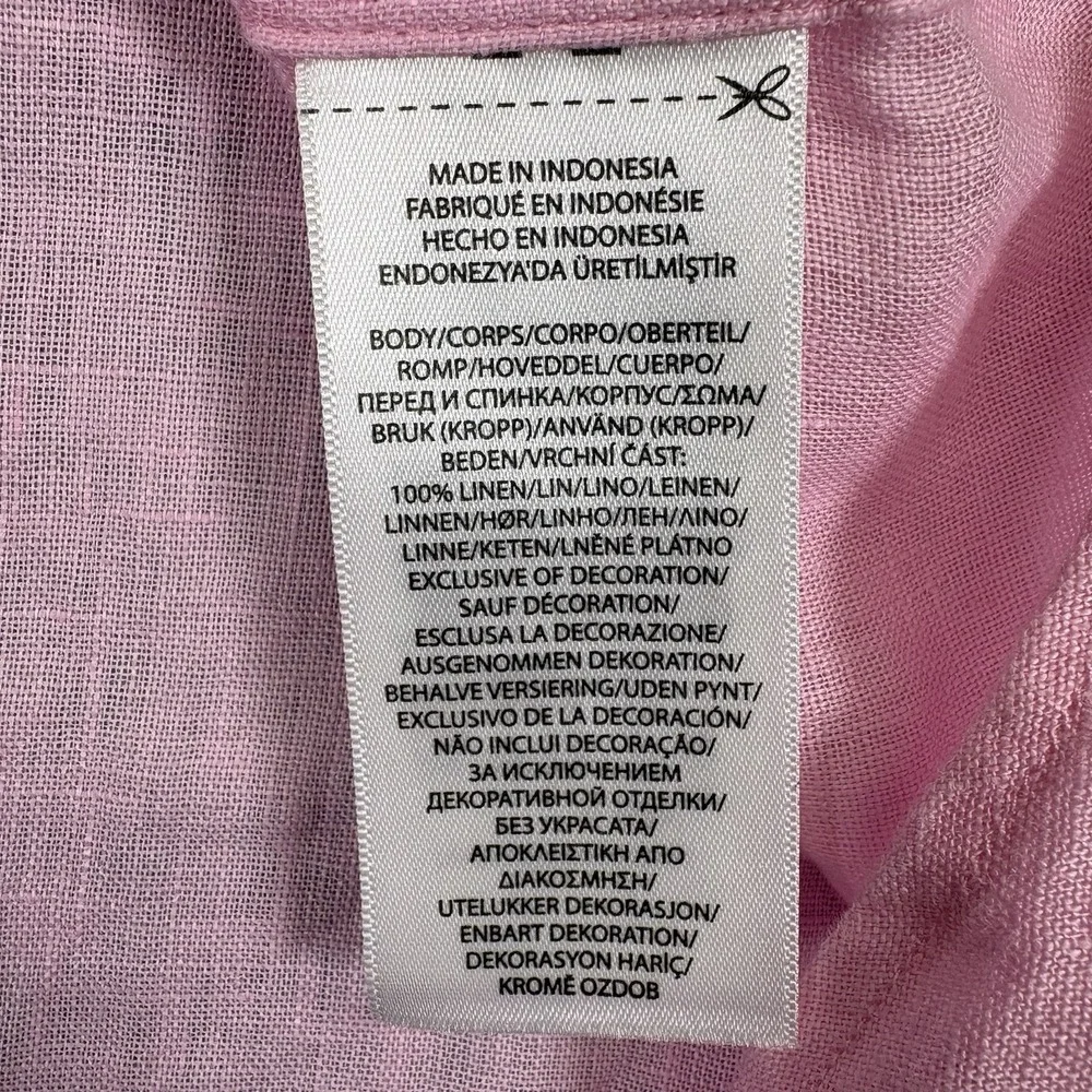 Polo Ralph Lauren 2XB Big Tall 100% Linen Shirt Pink Short Sleeve NWT $138
